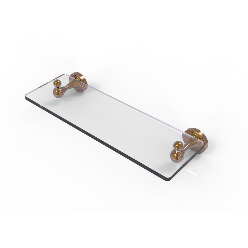 Allied Brass Sag Harbor Collection 16 Inch Glass Vanity Shelf with Beveled Edges SG-1-16-BBR