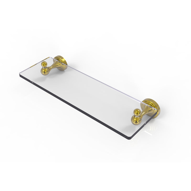 Allied Brass Sag Harbor Collection 16 Inch Glass Vanity Shelf with Beveled Edges SG-1-16-PB