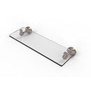 Allied Brass Sag Harbor Collection 16 Inch Glass Vanity Shelf with Beveled Edges SG-1-16-PEW