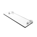 Allied Brass Sag Harbor Collection 16 Inch Glass Vanity Shelf with Beveled Edges SG-1-16-WHM