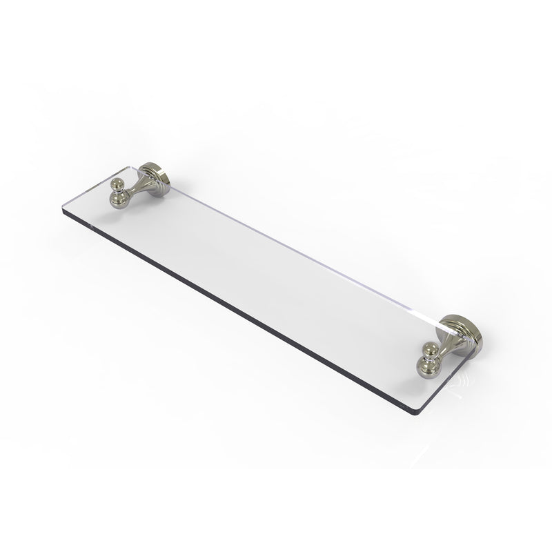 Allied Brass Sag Harbor Collection 22 Inch Glass Vanity Shelf with Beveled Edges SG-1-22-PNI