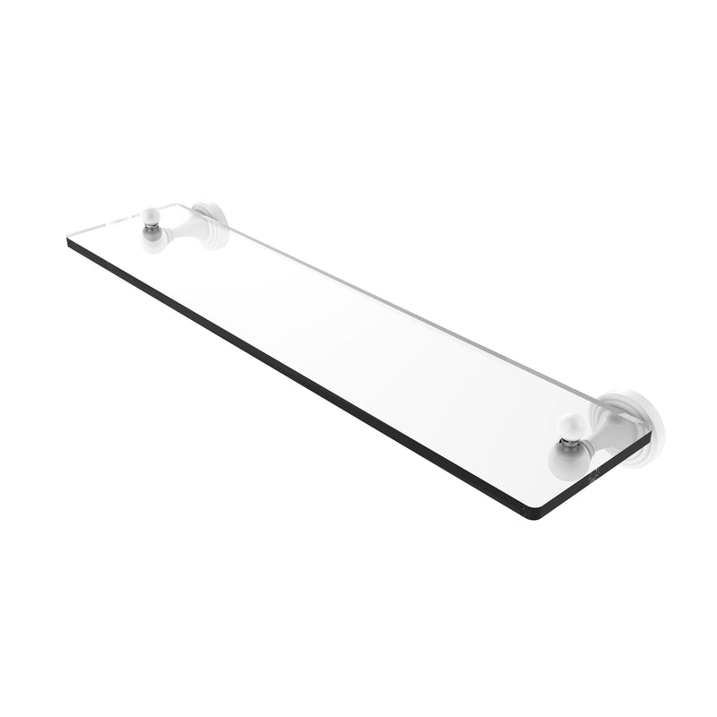 Allied Brass Sag Harbor Collection 22 Inch Glass Vanity Shelf with Beveled Edges SG-1-22-WHM