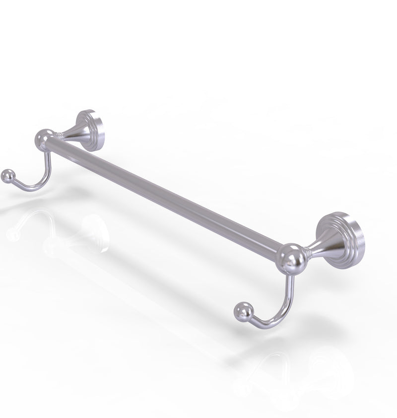 Allied Brass Sag Harbor Collection 18 Inch Towel Bar with Integrated Hooks SG-41-18-HK-SCH