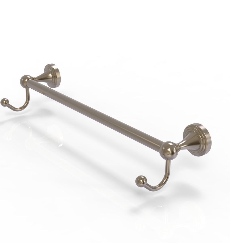 Allied Brass Sag Harbor Collection 24 Inch Towel Bar with Integrated Hooks SG-41-24-HK-PEW