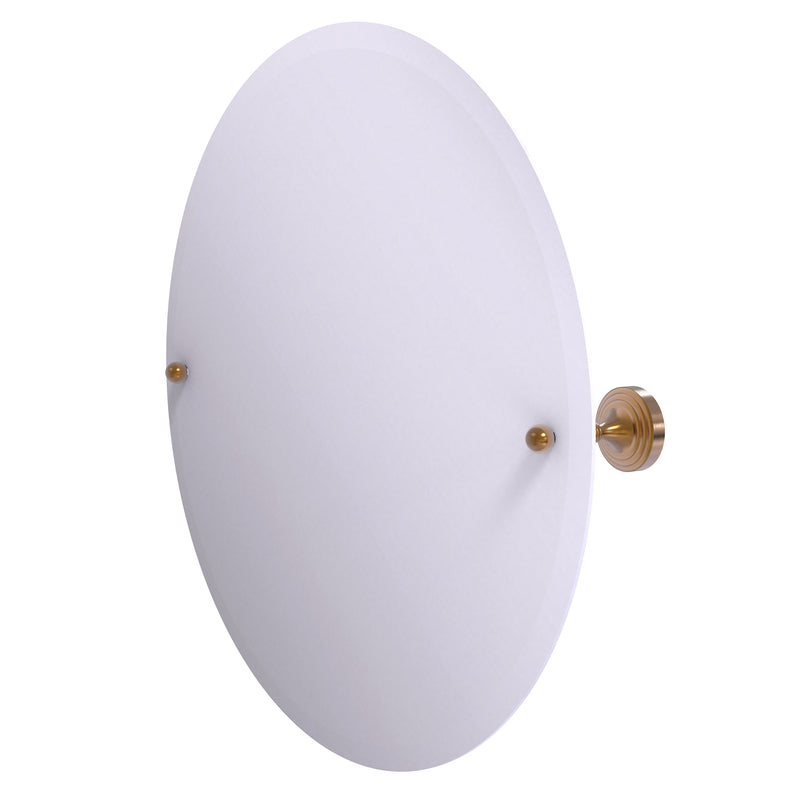 Allied Brass Sag Harbor Collection Frameless Round Tilt Mirror with Beveled Edge SG-90-BBR