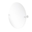 Allied Brass Sag Harbor Collection Frameless Round Tilt Mirror with Beveled Edge SG-90-WHM