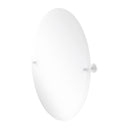 Allied Brass Sag Harbor Collection Frameless Oval Tilt Mirror with Beveled Edge SG-91-WHM