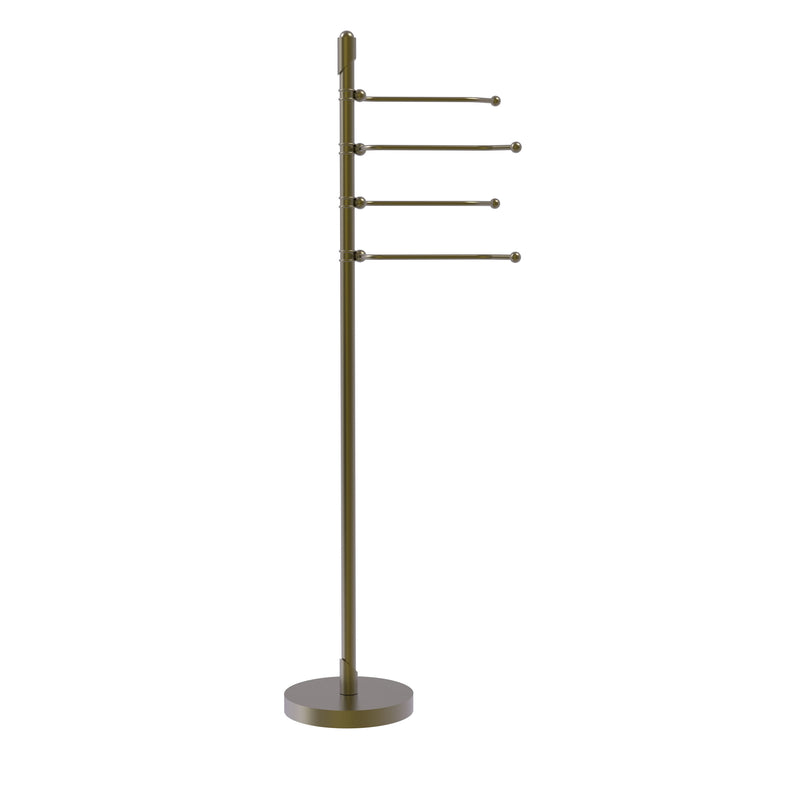 Allied Brass Soho Collection Free Standing 4 Pivoting Swing Arm Towel Stand SH-84-ABR