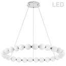 Dainolite 50W Chandelier Polished Chrome Finish with White Acrylic SHE-4872LEDC-PC