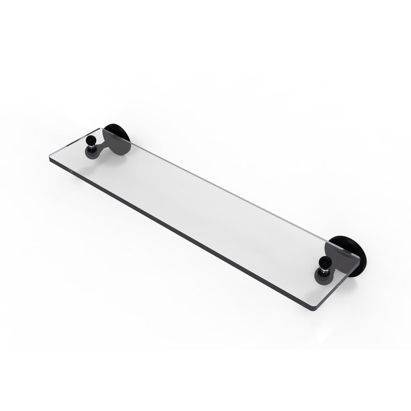 Allied Brass Shadwell Collection 22 Inch Glass Vanity Shelf with Beveled Edges SL-1-22-BKM