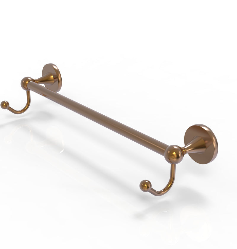 Allied Brass Shadwell Collection 24 Inch Towel Bar with Integrated Hooks SL-41-24-HK-BBR