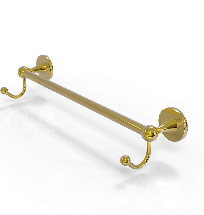 Allied Brass Shadwell Collection 24 Inch Towel Bar with Integrated Hooks SL-41-24-HK-PB