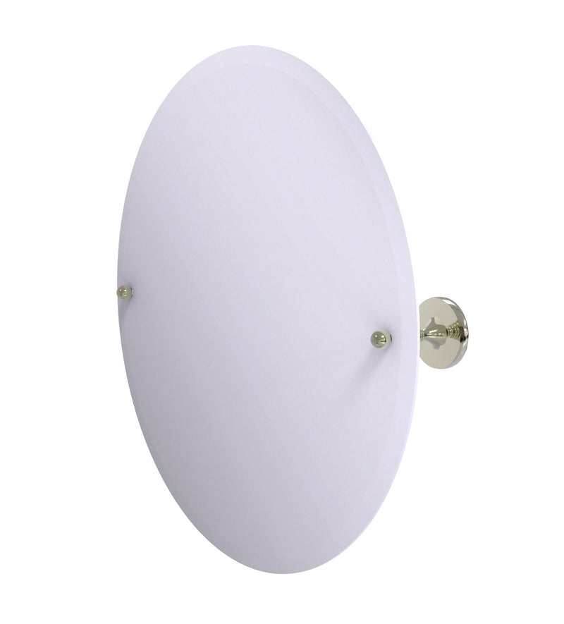 Allied Brass Shadwell Collection Frameless Round Tilt Mirror with Beveled Edge SL-90-PNI