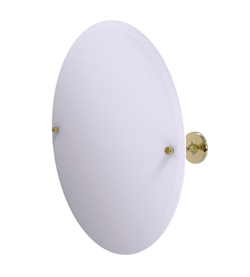 Allied Brass Shadwell Collection Frameless Round Tilt Mirror with Beveled Edge SL-90-UNL