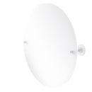 Allied Brass Shadwell Collection Frameless Round Tilt Mirror with Beveled Edge SL-90-WHM