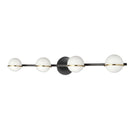 Dainolite 4 Light Halogen Vanity Matte Black / Aged Brass with White Opal Glass SOF-324W-MB-AGB