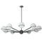 Dainolite 10 Light Halogen Chandelier Matte Black with White Opal Glass SOF-5010C-MB