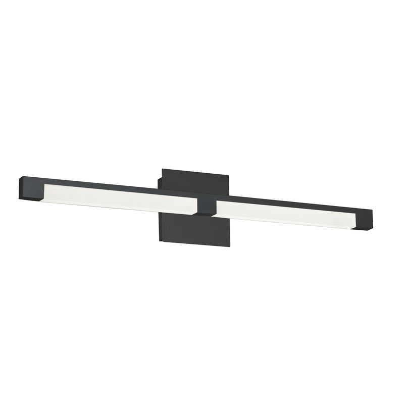 Dainolite 22W Vanity Matte Black with Frosted Acrylic Diffuser SOH-28W-MB