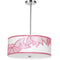 Dainolite 4 Light Pendant Polished Chrome Pink & White Shade SOP-194P-PC-PNK