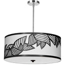 Dainolite 4 Light Pendant Polished Chrome Black & White Shade SOP-244P-PC-BW