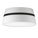 Dainolite 3 Light Incandescent Matte Black Semi-Flush Mount with White Shade SYM-153SF-MB-WH