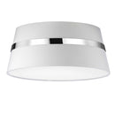 Dainolite 3 Light Incandescent Polished Chrome Semi-Flush Mount with White Shade SYM-153SF-PC-WH