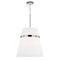 Dainolite 3 Light Incandescent Pendant Polished Chrome with White Shade SYM-183P-PC-WH