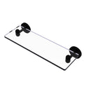 Allied Brass Tango Collection 16 Inch Glass Vanity Shelf with Beveled Edges TA-1-16-BKM