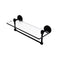 Allied Brass Tango Collection 16 Inch Glass Vanity Shelf with Integrated Towel Bar TA-1TB-16-BKM