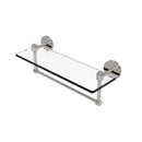 Allied Brass Tango Collection 16 Inch Glass Vanity Shelf with Integrated Towel Bar TA-1TB-16-SN