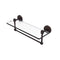 Allied Brass Tango Collection 16 Inch Glass Vanity Shelf with Integrated Towel Bar TA-1TB-16-VB