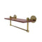 Allied Brass Tango Collection 16 Inch Solid IPE Ironwood Shelf with Integrated Towel Bar TA-1TB-16-IRW-UNL