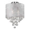 Dainolite 2 Light Incan Crystal Flush Mount P Chrome Silver  TAH-122FH-PC