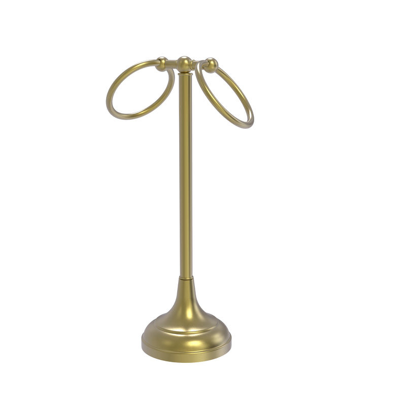 Allied Brass Vanity Top 2 Ring Guest Towel Holder TR-12-SBR