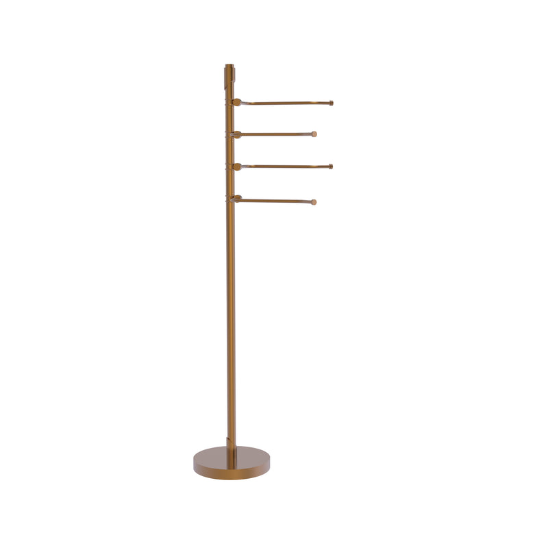 Allied Brass Floor Standing 49 Inch 4 Pivoting Swing Arm Towel Holder TR-84-BBR