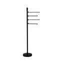 Allied Brass Floor Standing 49 Inch 4 Pivoting Swing Arm Towel Holder TR-84-BKM