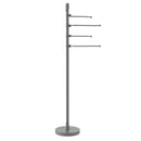 Allied Brass Floor Standing 49 Inch 4 Pivoting Swing Arm Towel Holder TR-84-GYM