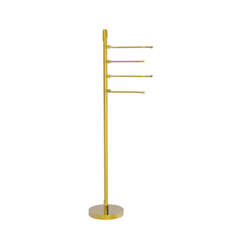 Allied Brass Floor Standing 49 Inch 4 Pivoting Swing Arm Towel Holder TR-84-PB