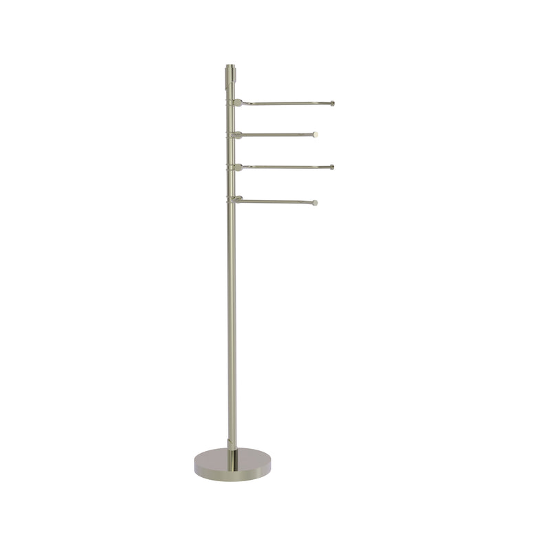 Allied Brass Floor Standing 49 Inch 4 Pivoting Swing Arm Towel Holder TR-84-PNI