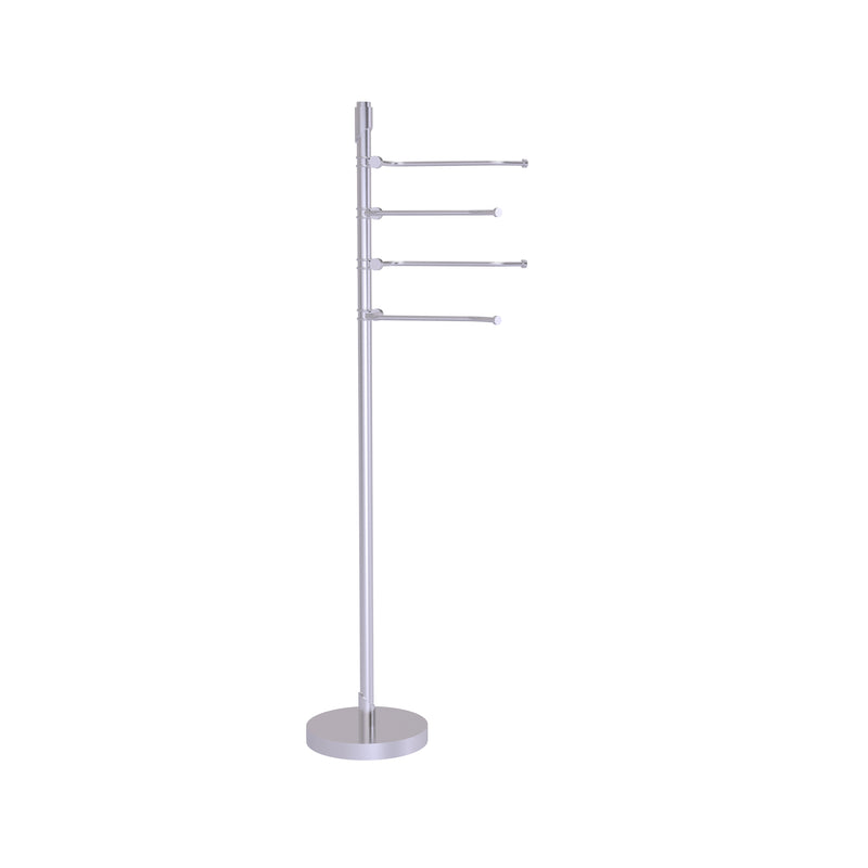 Allied Brass Floor Standing 49 Inch 4 Pivoting Swing Arm Towel Holder TR-84-SCH