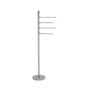 Allied Brass Floor Standing 49 Inch 4 Pivoting Swing Arm Towel Holder TR-84-SN