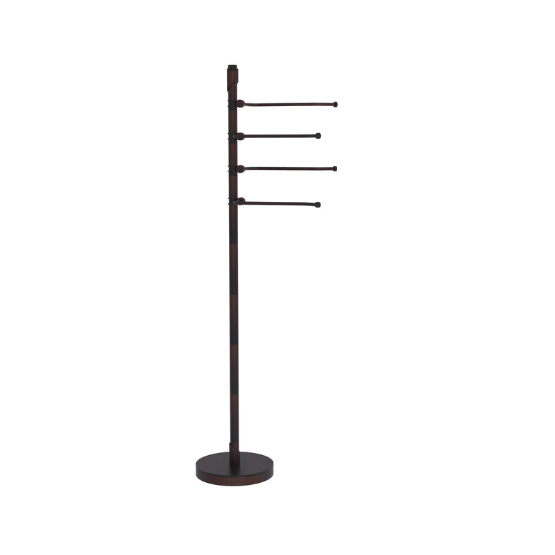 Allied Brass Floor Standing 49 Inch 4 Pivoting Swing Arm Towel Holder TR-84-VB