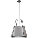 Dainolite 1 Light Trapezoid Pendant Black/Grey Shade W/790 Diff TRA-1P-BK-GRY