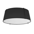 Dainolite 4 Light Trapezoid Flushmount Black Shade with White Fabric Diffuser TRA-224FH-BK