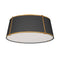 Dainolite 4 Light Trapezoid Flushmount Gold and Black Shade with White Fabric Diffuser TRA-224FH-GLD-BK