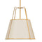 Dainolite 4 Light Trapezoid Pendant Cream Shade with White Fabric Diffuser TRA-304P-GLD-CRM