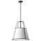 Dainolite 3 Light Trapezoid Pendant Black/Wh Shade W/ 790 Diff TRA-331P-BK-WH