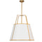 Dainolite 3 Light Trapezoid Pendant Gold/ White Shade W/790 Diff TRA-3P-GLD-WH