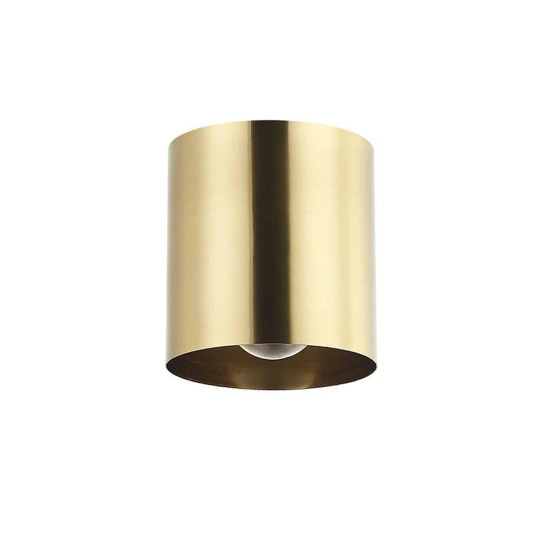 Dainolite 1 Light Aged Brass Flush Mount TRN-41FH-AGB