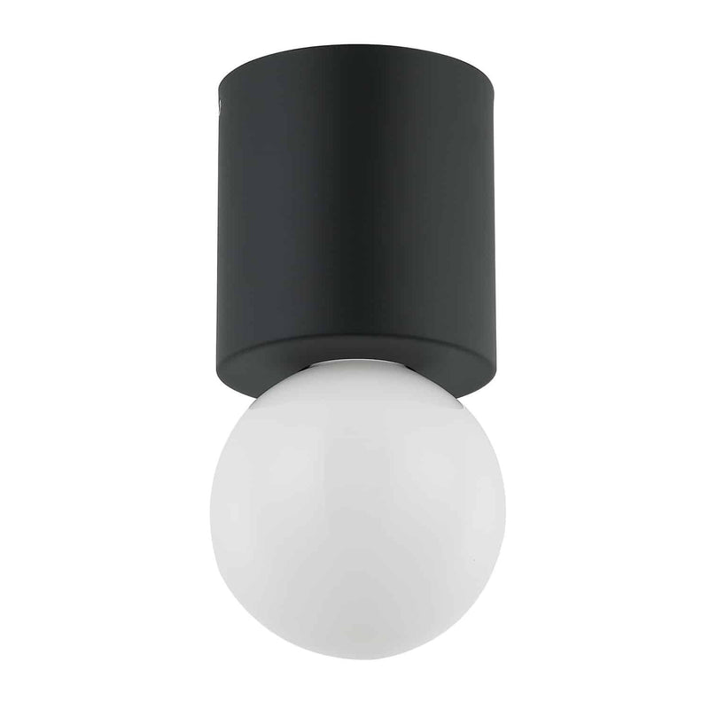 Dainolite 1 Light Matte Black Flush Mount TRN-51FH-MB